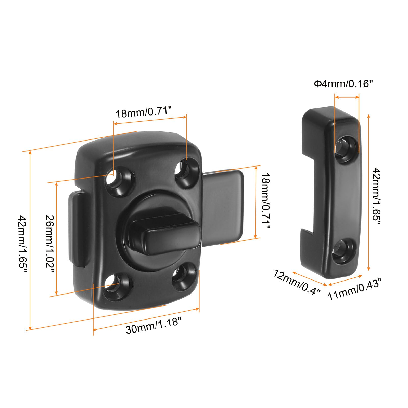 Amazon | 回転ラッチ亜鉛キャビネット家具セキュリティドアロッ